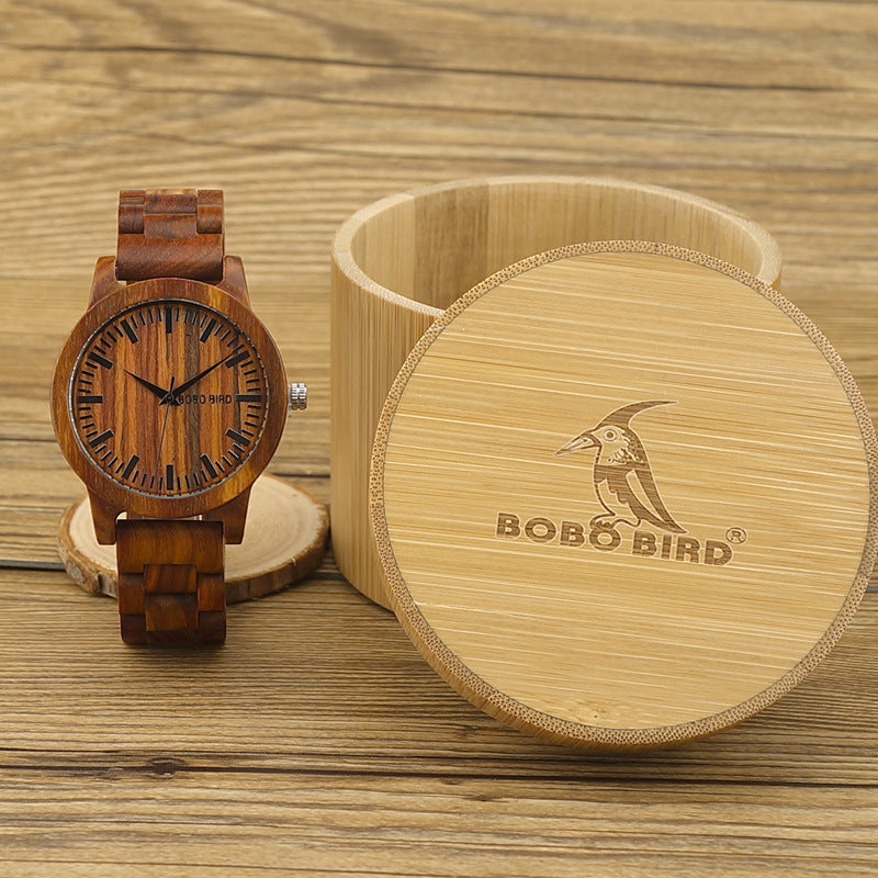 Wooden Pointer Style Quartz Watch