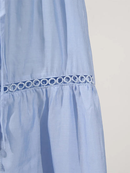 Hollow Out Sleeveless Midi Dress