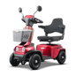 Mobility Scooter 4-Wheel Heavy Duty Red 300 LB 37 Mile Range USB 350W