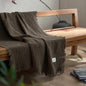 Japanese Four-Layer Muslin Cotton Tassel Throw Blanket