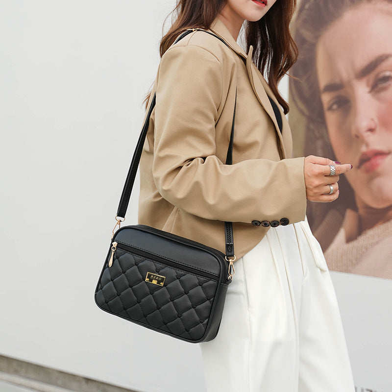 Womens Wide-strap Shoulder Crossbody Bag