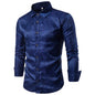 Embroidered Pattern Long Sleeve Plus Size Shirt