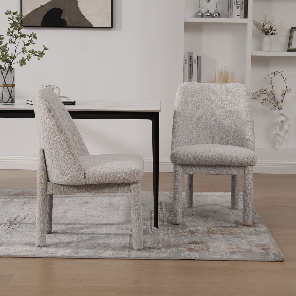 Wide Minimalist Dining Chair