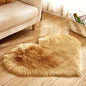 1pc Faux Fur Room Rug, Heart Shaped Plush Rug, Fluffy Carpet For Living Room Bedroom Sofa, Shaggy Carpet Area Mat 50*60cm/19.68*23.62in