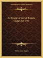 An Engraved List of Regular Lodges for 1734 - Paperback