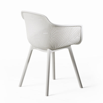 Accent Chair Minimalist White Polypropylene Diamond 24
