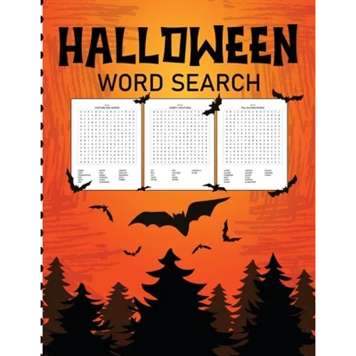 Halloween Word Search: Puzzle Activity Book For Kids Ages 5-8 Juvenile Gifts With Key Solution Pages - Paperback