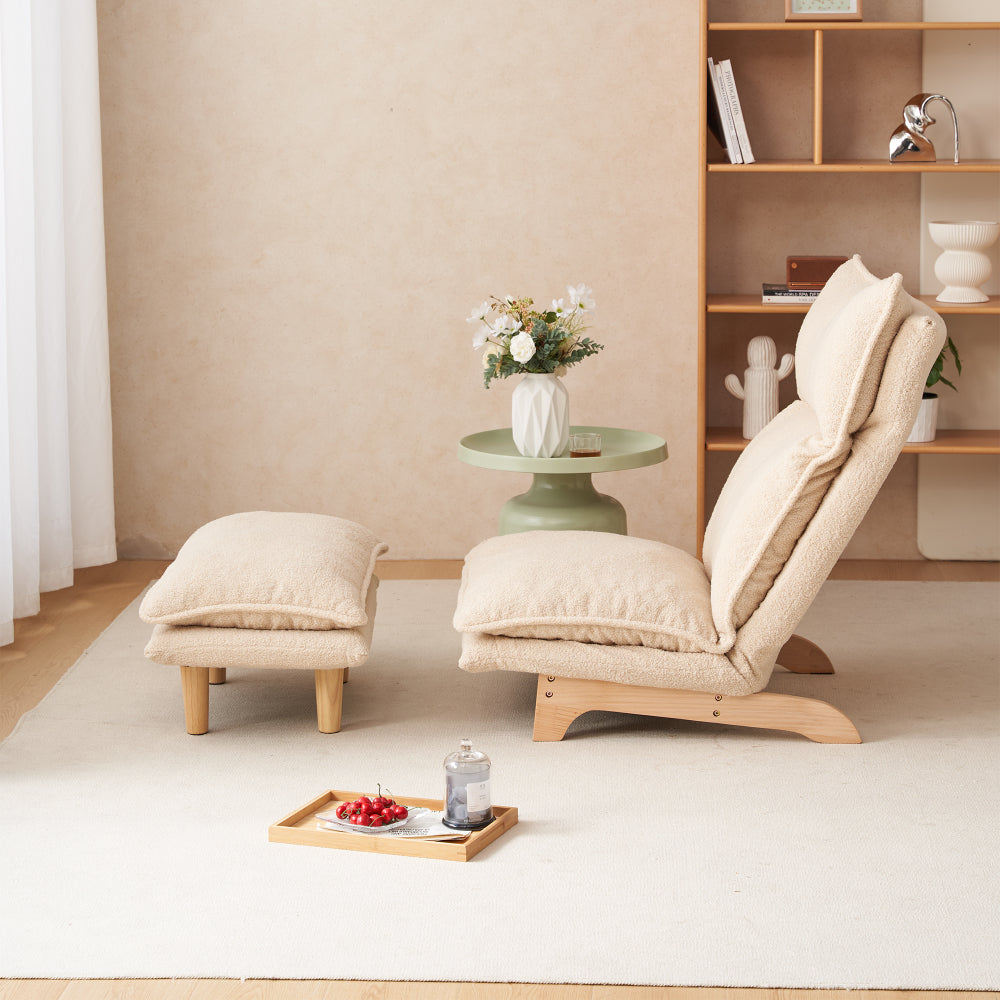 Foldable Recliner Sofa Chair | Ergonomic Lazy Lounge Chair with Adjustable Back & Headrest