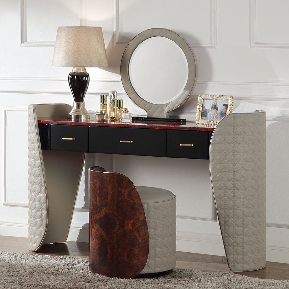 Jamonica - Vanity Desk - Gray & Dark Brown