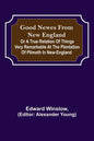 Good Newes from New England; Or a true relation of things very remarkable at the plantation of Plimoth in New-England - Paperback