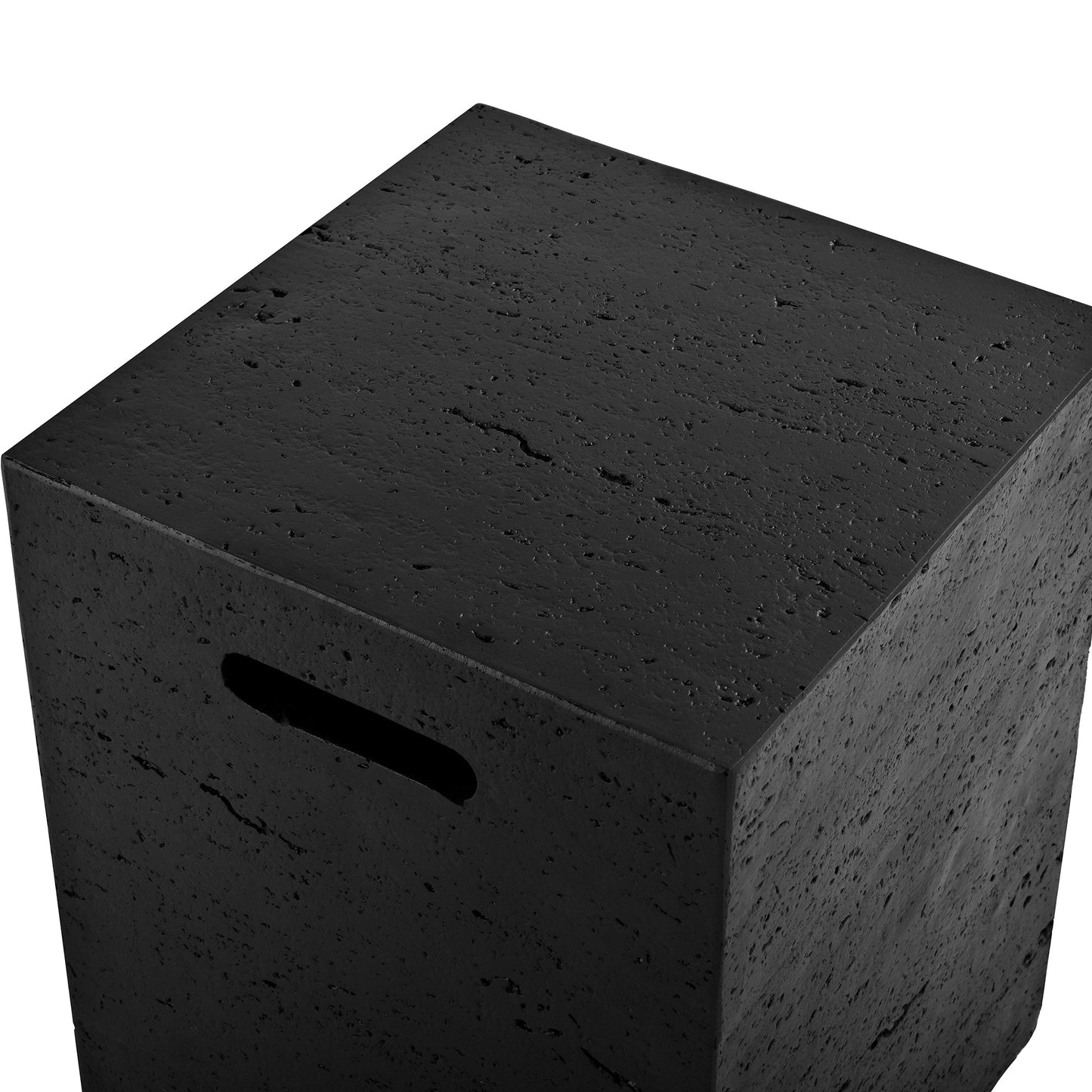 2-in-1 Outdoor Fire Pit and Propane Tank Stand Set 41.9 Inch, Beige Black