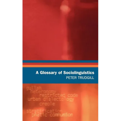A Glossary of Sociolinguistics - Paperback