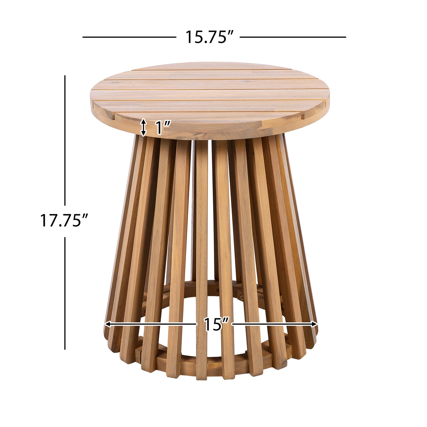 Outdoor Conversation Set Acacia Wood 3 Piece Club Chairs