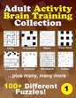 Adult Activity Brain Training Puzzle Collection: A relaxing compendium of favorite, brain teaser puzzles for adults, series 1 - Paperback
