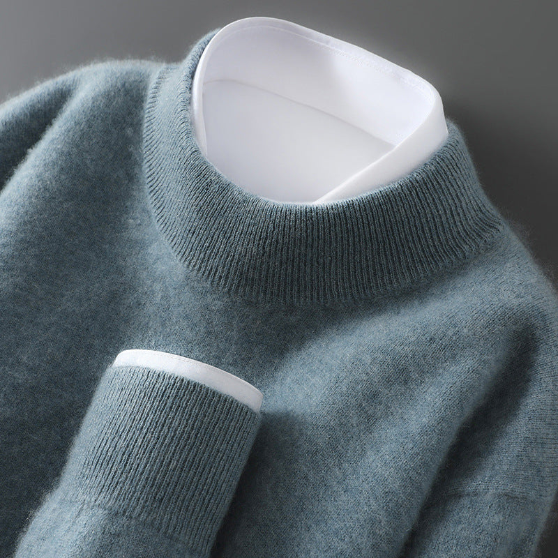 Men's Casual Loose-Fitting Cashmere Base-Layer Sweater