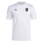 adidas Mens CF Short Sleeve Pre-Game T-Shirt White/Club Inter De Futbol Miami Large