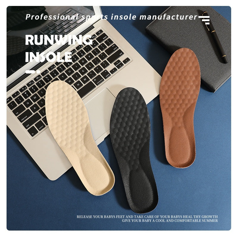 Leather Shoe Insoles Deodorizing Sweat-absorbing Breathable Odor-eliminating And Shock-absorbing For Sports