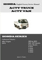 Honda Acty English Factory Service Manual - Paperback