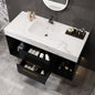 39.4' Floating Bathroom Vanity with Ceramic Sink, 2 Drawers and 2 Open Shelves