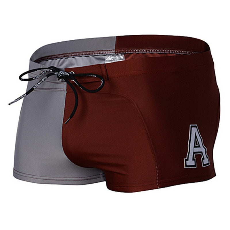 Mens Nylon Boxer Swim Trunks