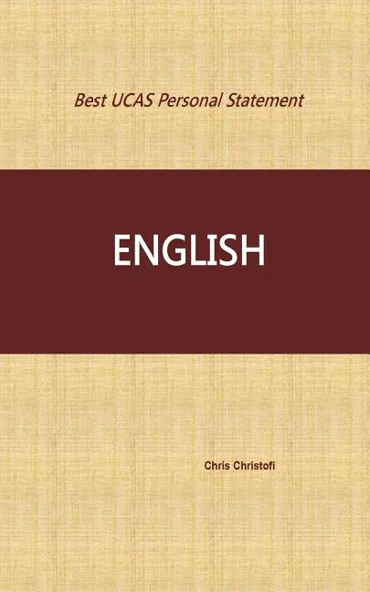 Best UCAS Personal Statement: English - Paperback