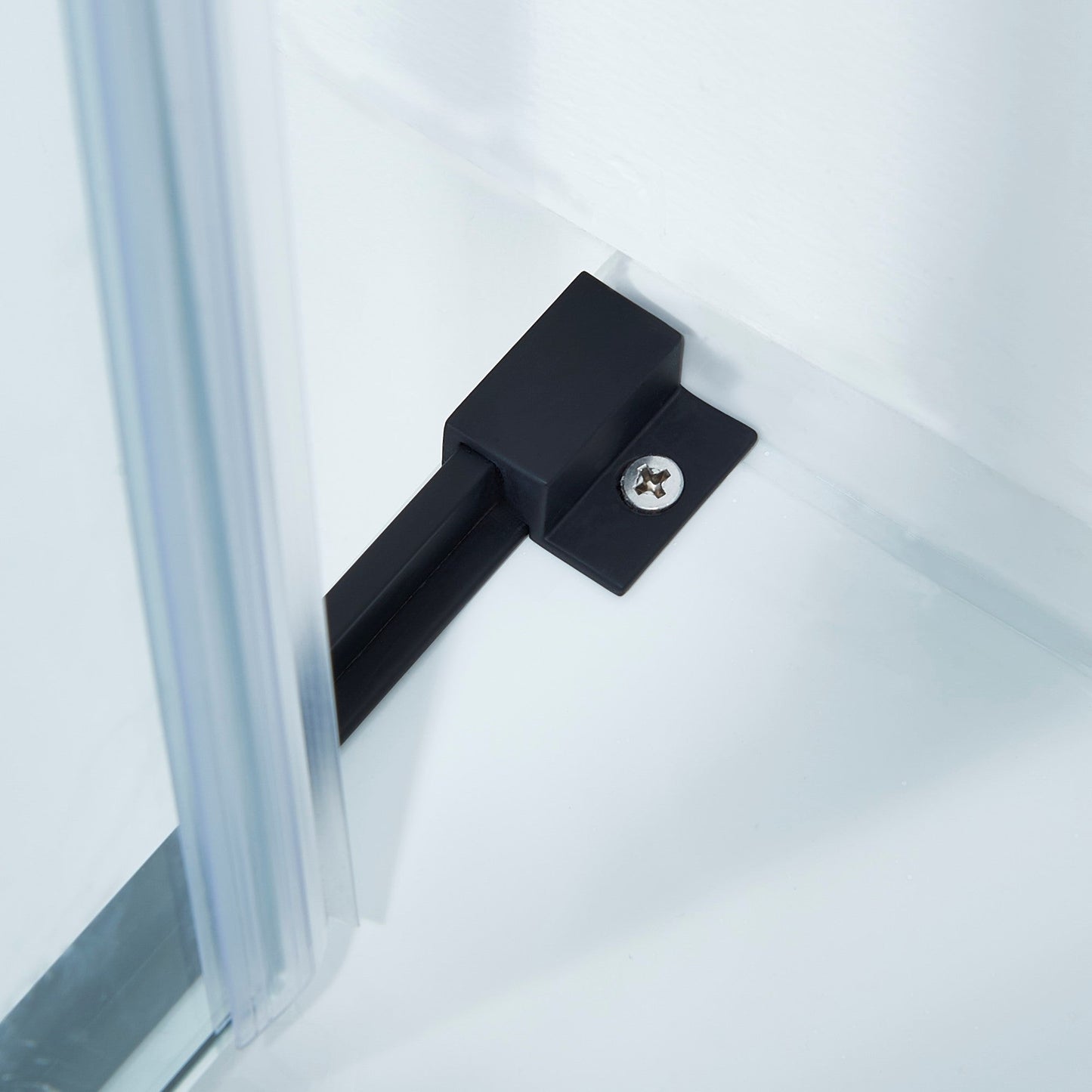 56-60in W x 60in H Frameless Double Sliding Tub Shower Door, Matte Black, 8mm