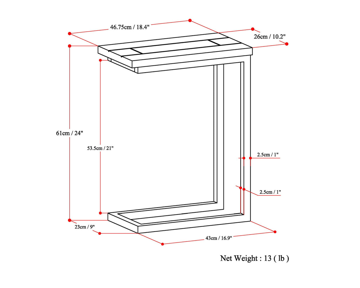 Skyler - Handcrafted C Side Table