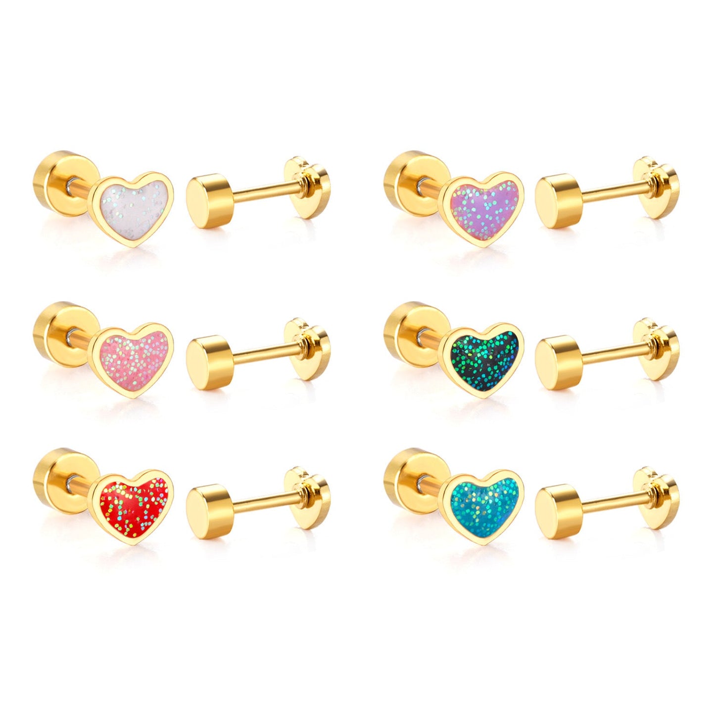 Cute And Sweet Crown-flower Earrings Stainless Steel Stud Earrings