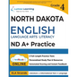 ND A-PLUS Test Prep: Grade 4 English Language Arts Literacy (ELA) Practice Workbook and Full-length Online Assessments: ND A+ Study Guide - Paperback