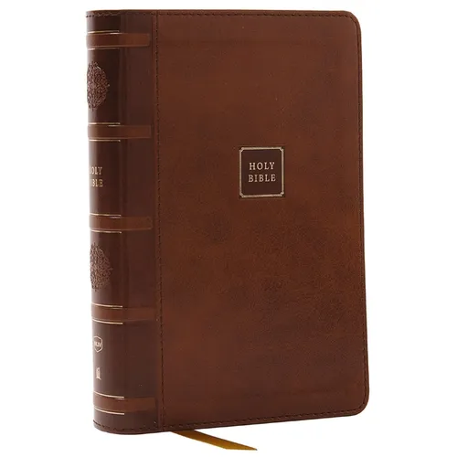 NKJV Compact Paragraph-Style Bible W/ 43,000 Cross References, Brown Leathersoft, Red Letter, Comfort Print: Holy Bible, New King James Version: Holy - Imitation Leather