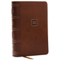 NKJV Compact Paragraph-Style Bible W/ 43,000 Cross References, Brown Leathersoft, Red Letter, Comfort Print: Holy Bible, New King James Version: Holy - Imitation Leather