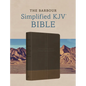 The Barbour Simplified KJV Bible--Deluxe Edition [Two-Tone Brown Stitched Cross] - Imitation Leather