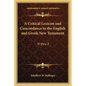 A Critical Lexicon and Concordance to the English and Greek New Testament: N Thru Z - Paperback