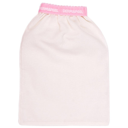 Dermapeel Pink Touch Bath Glove for Sensitive Skin Care - Soft, Gentle Cleansing, Unisex Design