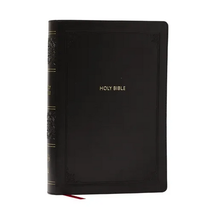 NKJV Giant Print End-Of-Verse Reference Bible, Black Leathersoft, Red Letter, Comfort Print: Holy Bible - Imitation Leather