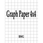 Graph Paper 4x4: 50 Pages 8.5" X 11" - Paperback
