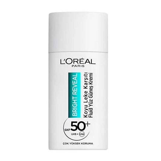 L'Oréal Paris Bright Reveal SPF 50+ Anti-Dark Spot Face Sunscreen - Lightweight, Non-Greasy, Daily UV Protection