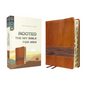 Rooted: The NIV Bible for Men, Leathersoft, Brown, Thumb Indexed, Comfort Print - Imitation Leather