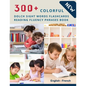 300+ Colorful Dolch Sight Words Flashcards Reading Fluency Phrases Book English-French: Complete list vocabulary children need to know and read first - Paperback