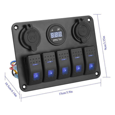 5 Gang Marine Panel Switch
