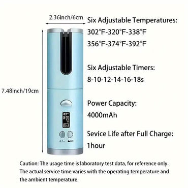 5 Heat Settings Auto-Curler for Luscious Locks