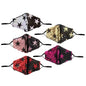 5-Pack: Star Struck Cotton Reversible Sequin Fashion Face Masks With Adjustable Ear Loops