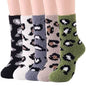 5-Pair: Womens Fuzzy Socks Winter Slipper Socks