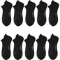 5-Pairs: Casual Ankle Boat Socks With Towel Bottom