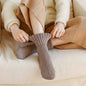5-Pairs: Women's Stockings & Hosiery Simple Solid Thickened Socks