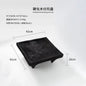 Modern Wabi-Sabi Low Tea Table – Black Desktop Coffee Table & Dry Tea Tray