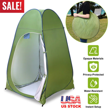 1Person Outdoor Pop Up Toilet Tent Portable Changing Clothes Room Shower Tent Camping Shelter Privacy Tent w/ Carry Bag