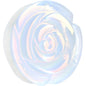 38mm Opalite Natural Stone Rose Flower Double Flare Saddle Plug