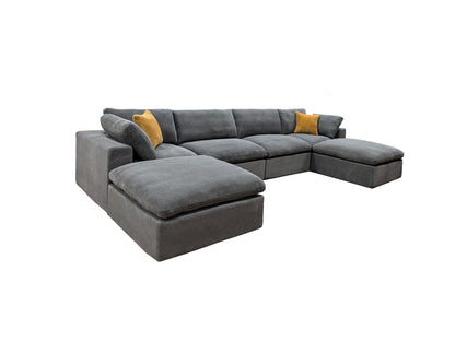 Sectional Sofa Modular Polyester 6 Seat 160