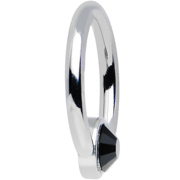 16G 5/16 Clear Gem Steel BCR Captive Ring 4mm Flat Disc